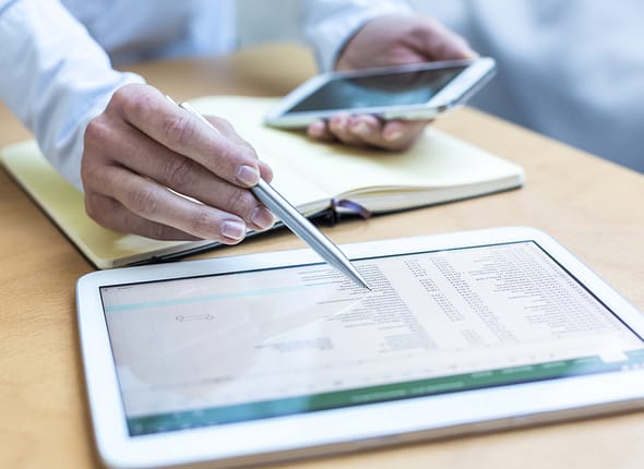 Accounting,On,A,Tablet,Computer,,Close-up